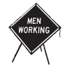men working sign rental sales